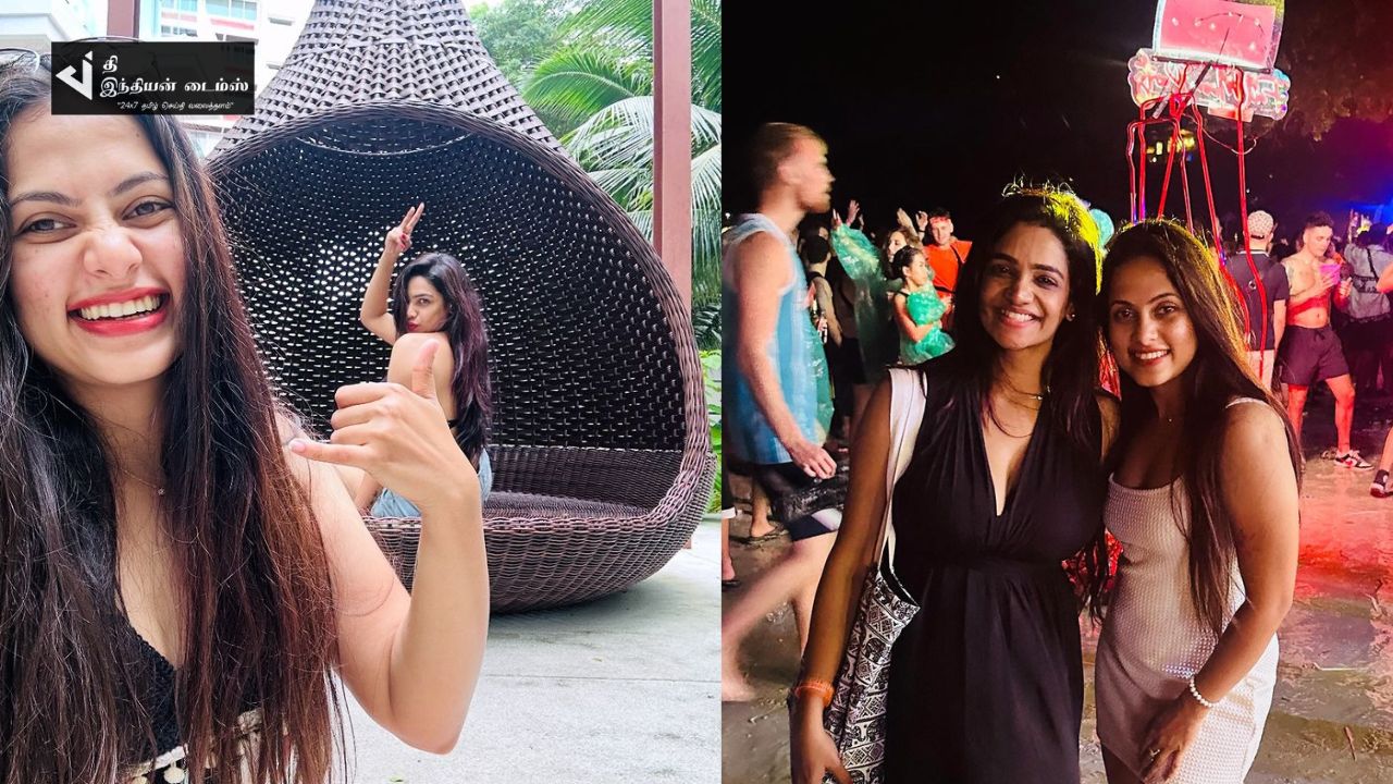 வெளிநாட்டில் விடுமுறையை கொண்டாடும் எதிர்நீச்சல் சீரியல் ஜனனி புகைப்படங்கள்