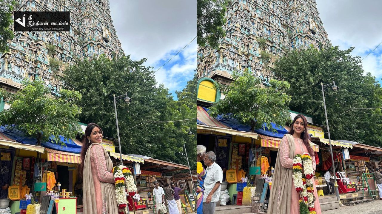 பிறந்தநாளில் மீனாட்சி அம்மன் கோவிலில் சுவாமி தரிசனம் செய்த நடிகை நிவேதா பெத்துராஜ்