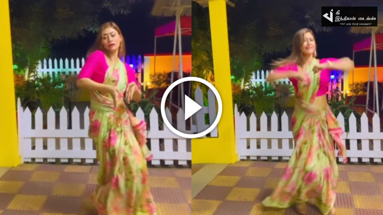 சேலையில் வெறித்தனமாக ஆட்டம் போட்ட குக் வித் கோமாளி சுனிதா