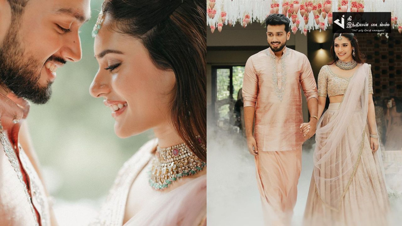 காதலியை கரம்பிடித்தார் நடிகர் காளிதாஸ் ஜெயராம்… வைரலாகும் நிச்சயதார்த்த புகைப்படங்கள்