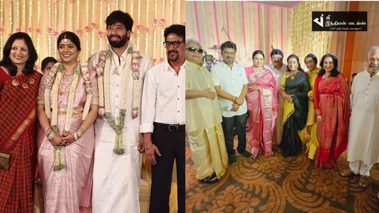 விக்ரம் பிரபுவின் தங்கையை கரம்பிடித்தார் இயக்குனர் ஆதிக் ரவிச்சந்திரன்… திருமண புகைப்படங்கள்