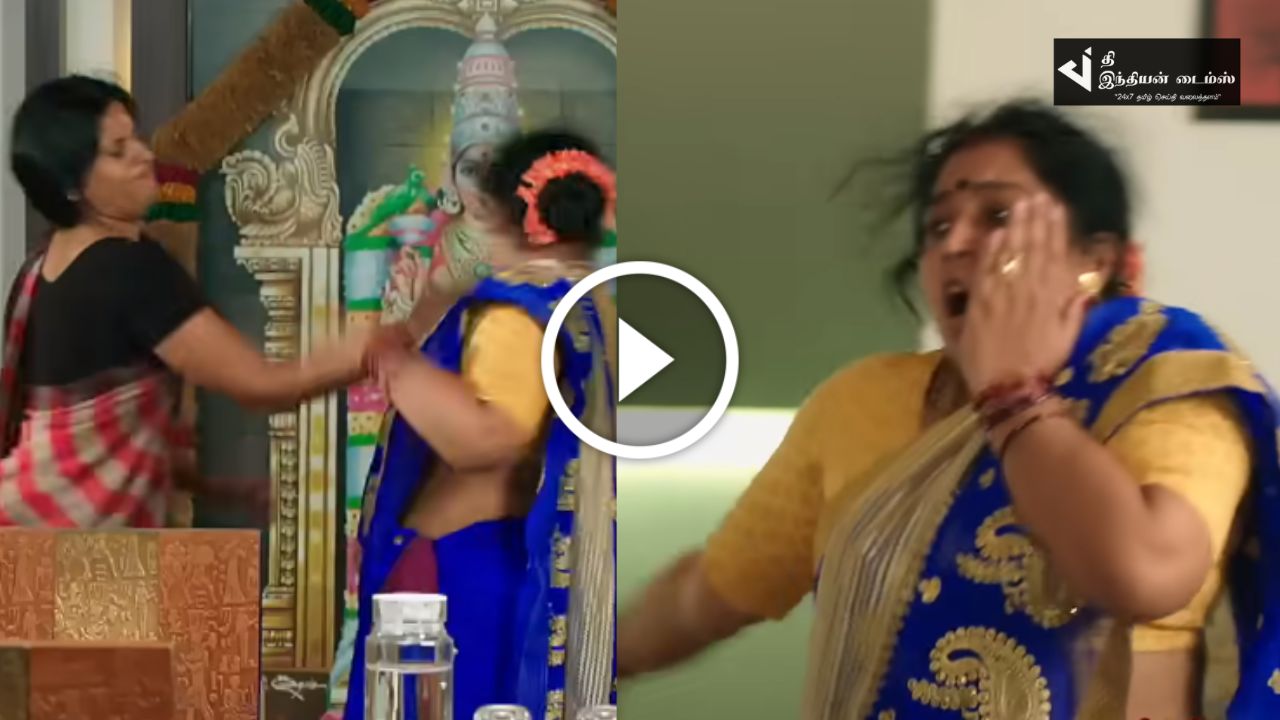 ஜான்சி ராணி கன்னத்தில் பளார் என அரைவிட்ட ஆதிரை… எதிர்நீச்சல் ப்ரோமோ