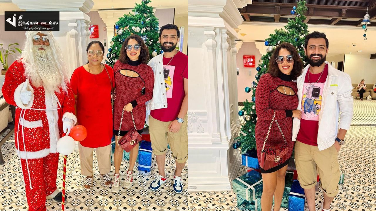 கணவருடன் தல கிறிஸ்துமஸை கொண்டாடிய நடிகை அமலா பால்