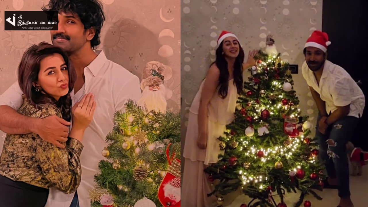 நடிகர் ஆதி மற்றும் நிக்கி கல்ராணியின் கிறிஸ்துமஸ் கொண்டாட்ட புகைப்படங்கள்