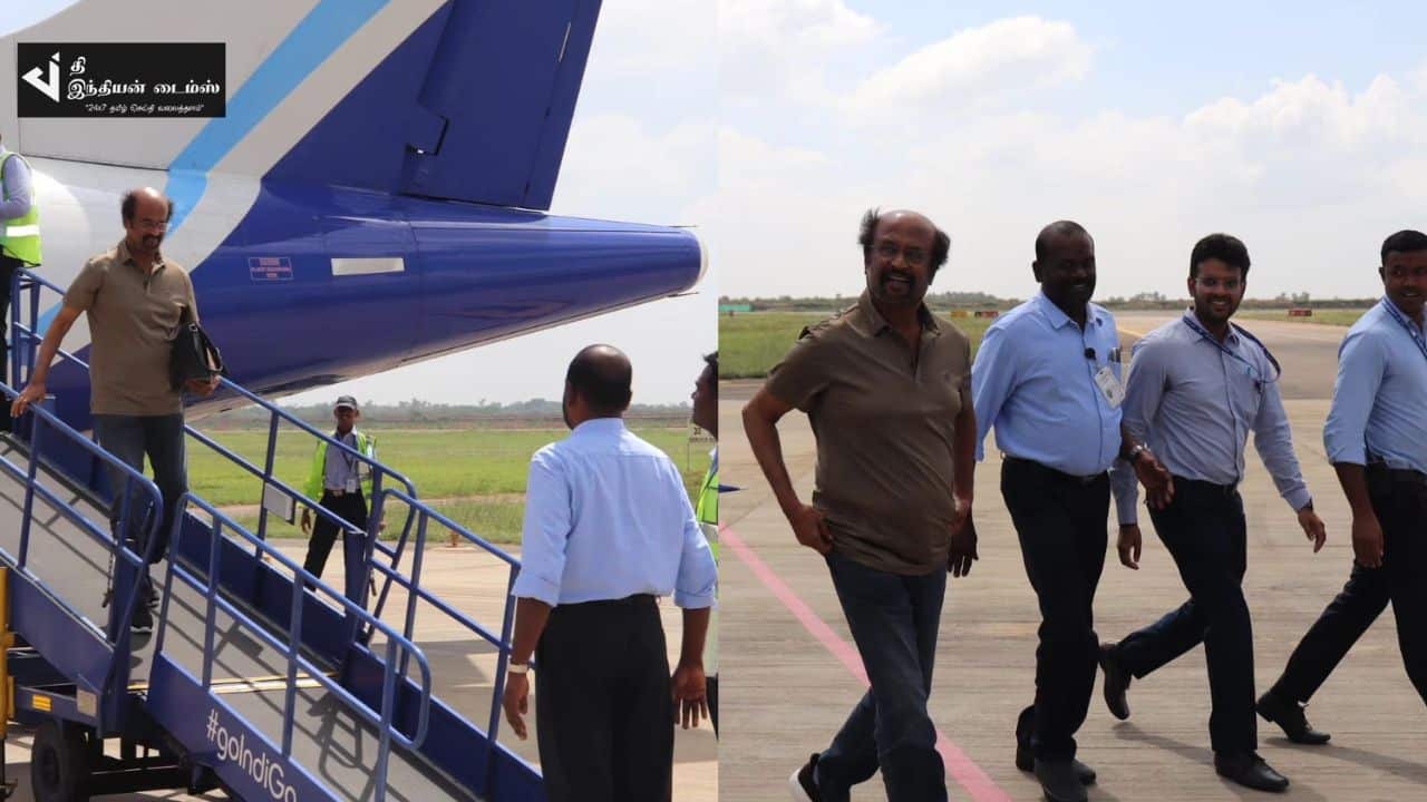 வேட்டையன் படப்பிடிப்பிற்காக தூத்துக்குடி வந்து இறங்கிய சூப்பர் ஸ்டார் ரஜினிகாந்த்