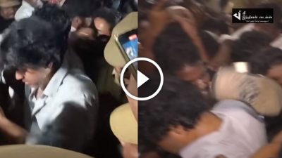 கூட்டத்தில் தளபதி விஜயை செருப்பால் தாக்கிய நபர்-கேப்டனுக்கு அஞ்சலி செலுத்த வந்த விஜய் மீது தாக்கு 80