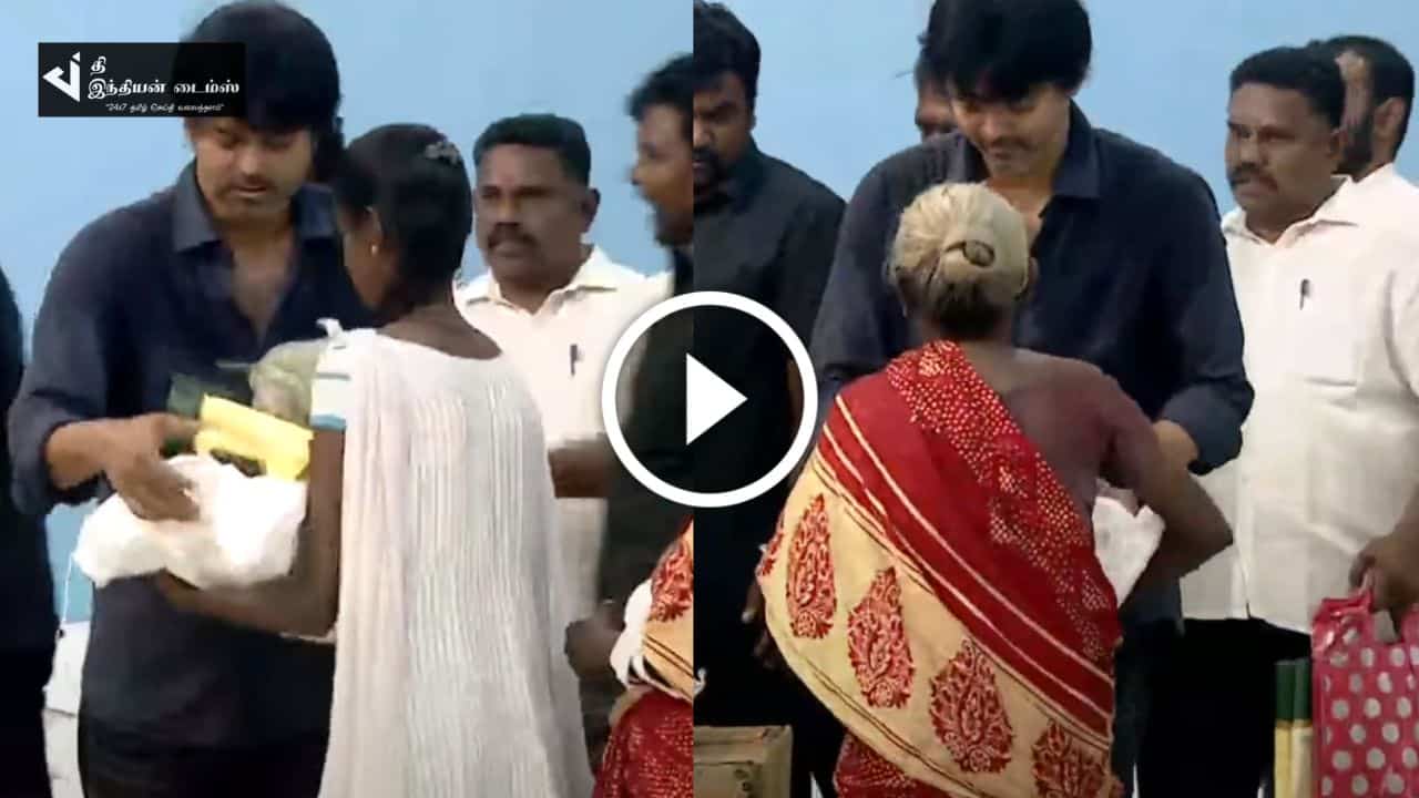 வெள்ளத்தால் பாதிக்கப்பட்ட மக்களுக்கு வாரி வழங்கும் தளபதி விஜய்