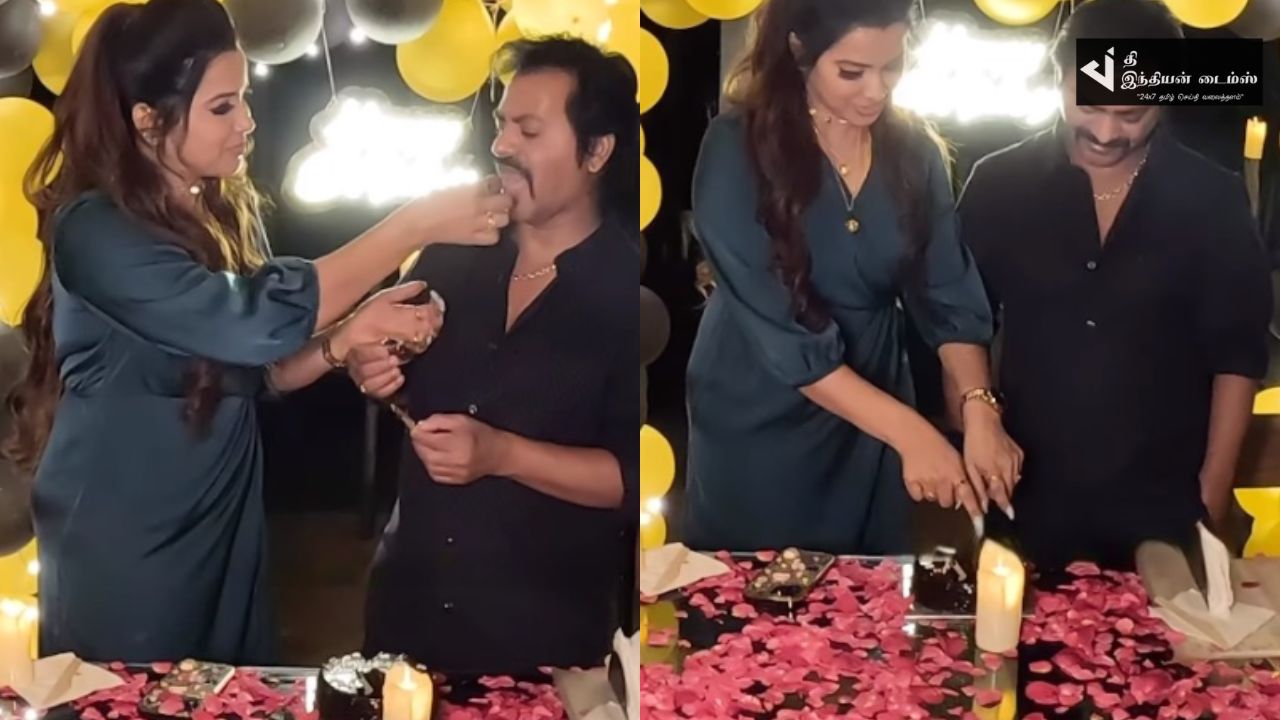 ரெடின் கிங்ஸ்லியின் பிறந்தநாளை கோலாகலமாக கொண்டாடிய மனைவி சங்கீதா