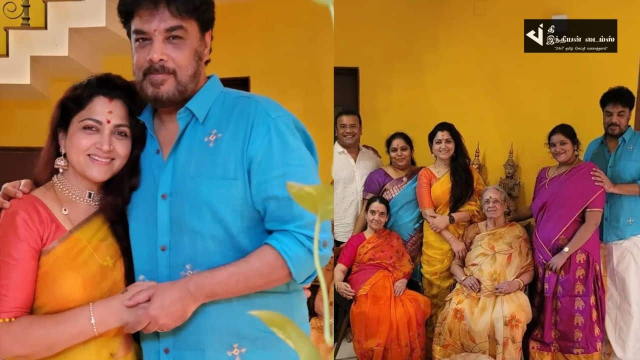 நடிகை குஷ்பு வீட்டு தீபாவளி கொண்டாட்ட புகைப்படங்கள்