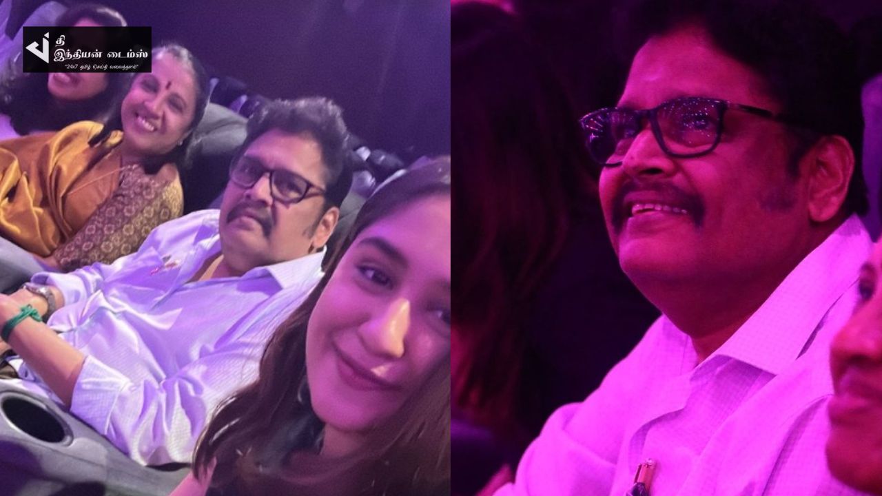 குடும்பத்துடன் முத்து படத்தை திரையரங்குகளில் கண்டுகளித்த கே எஸ் ரவிக்குமார் புகைப்படங்கள்