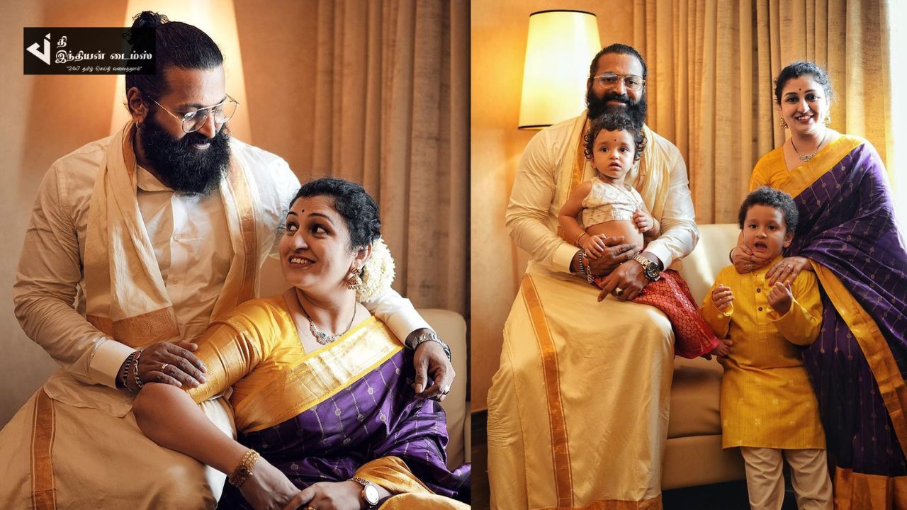 காந்தாரா கதாநாயகன் ரிஷப் ஷெட்டி வீட்டு விஷேசம்…அழகிய குடும்ப புகைப்படங்கள்