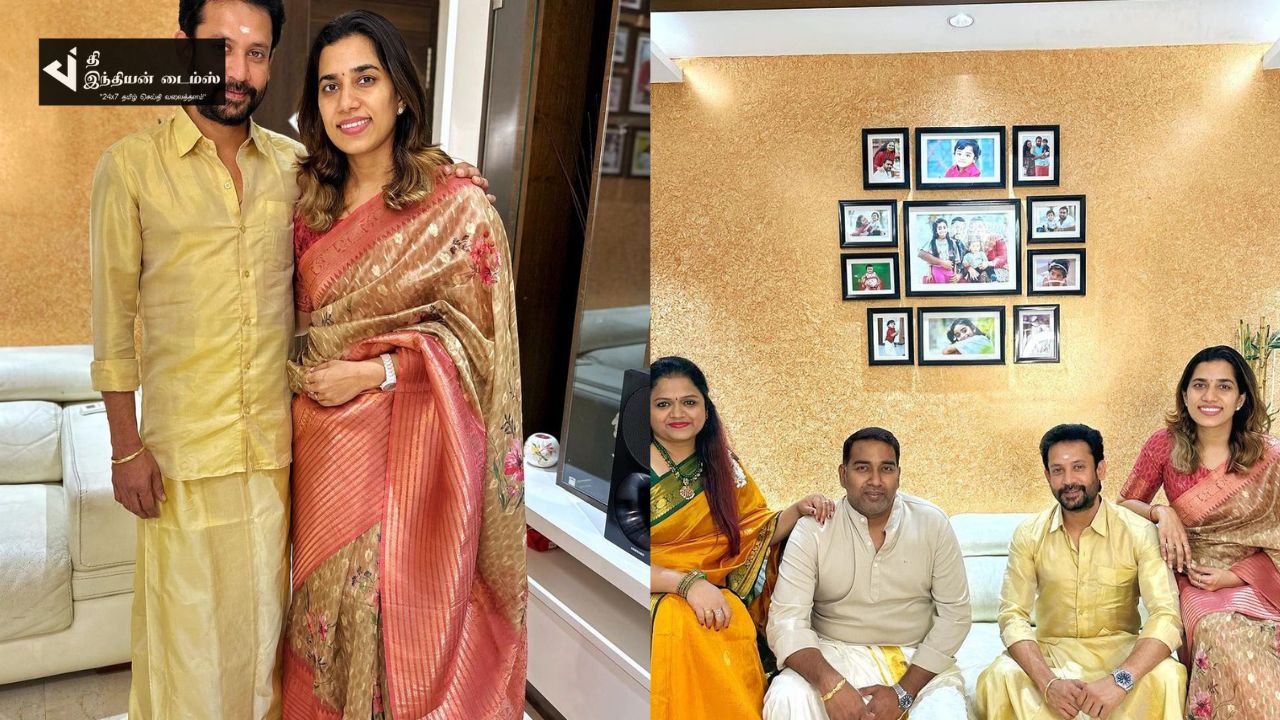 தமிழும் சரஸ்வதியும் சீரியல் நாயகன் தீபக் வீட்டு பொங்கல் கொண்டாட்டம்