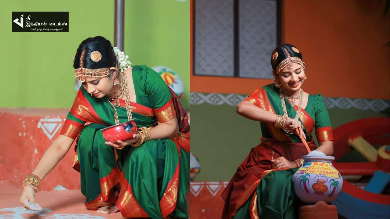 BIGGBOSS ஜனனியின் பொங்கல் கொண்டாட்ட புகைப்படங்கள்