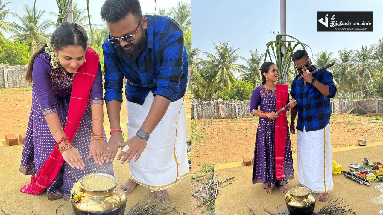 குக் வித் கோமாளி மணிமேகலையின் பொங்கல் கொண்டாட்ட புகைப்படங்கள்