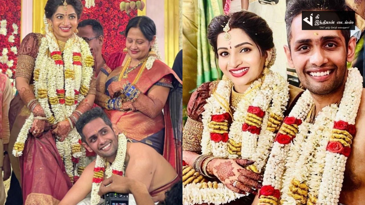 தமிழும் சரஸ்வதியும் சீரியல் நக்ஷத்ரா திருமண புகைப்படங்கள்