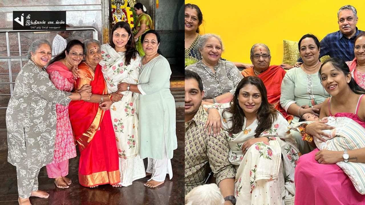 வாழை மீனுக்கும் விலங்கு மீனுக்கும்… நடிகை மாளவிகாவின் குடும்ப புகைப்படங்கள்