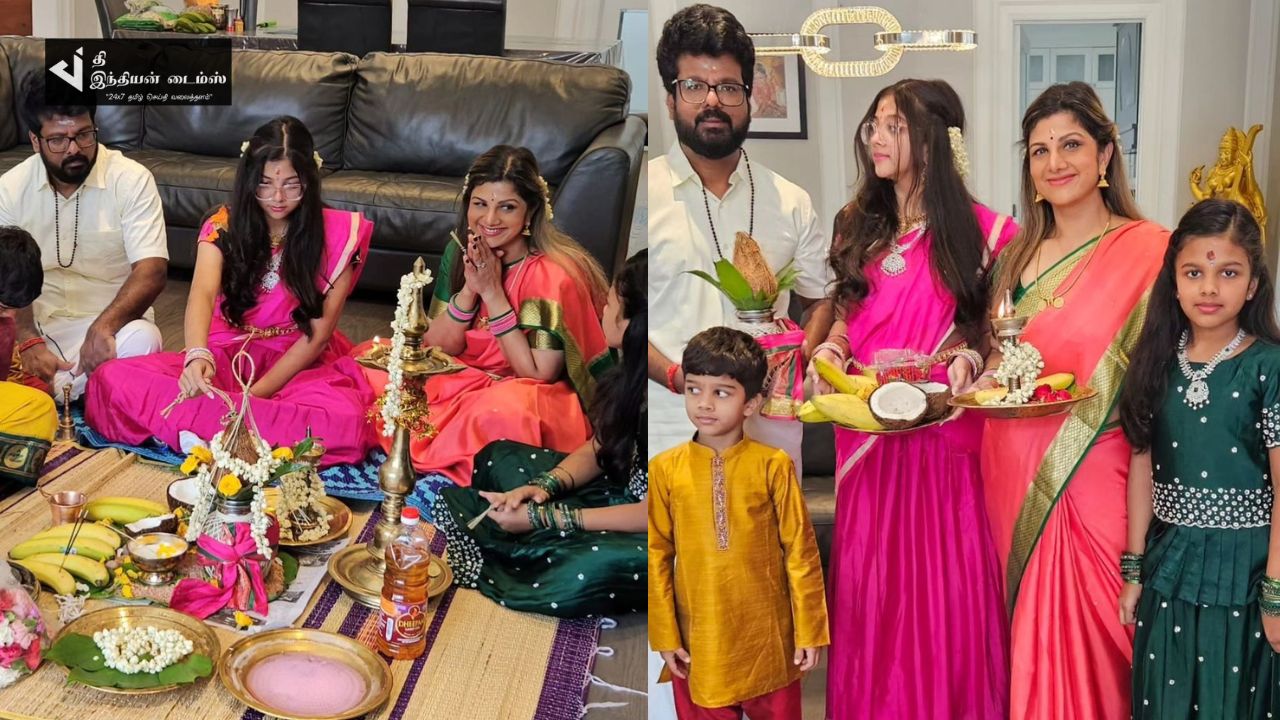ராமர் கோவிலுக்காக வீட்டில் பூஜை நடத்திய நடிகை ரம்பா