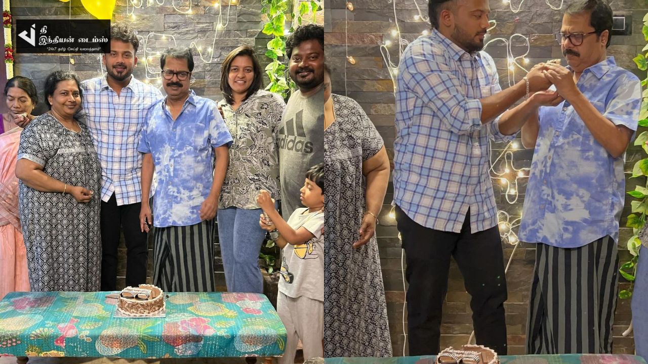 கேக் வெட்டி NEW YEAR கொண்டாடிய நடிகர் பாண்டியராஜன்