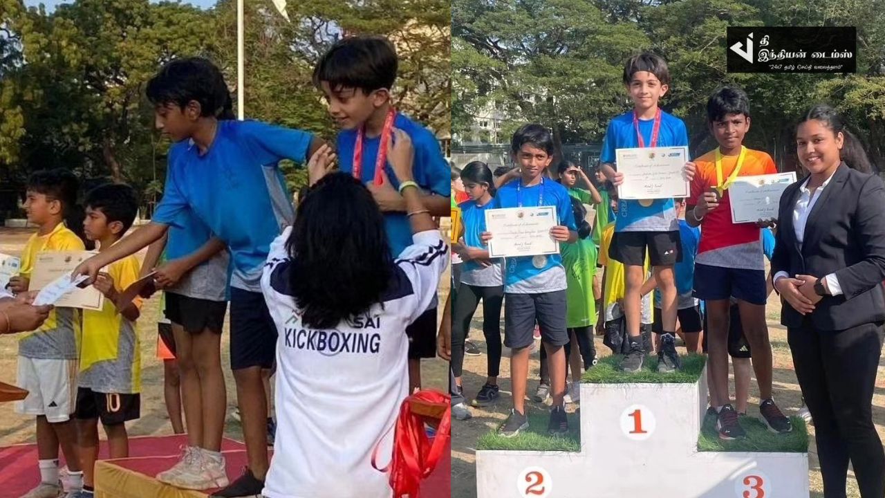 பள்ளி விளையாட்டு போட்டியில் முதலிடம் பிடித்த அஜித் மகன் ஆத்விக்