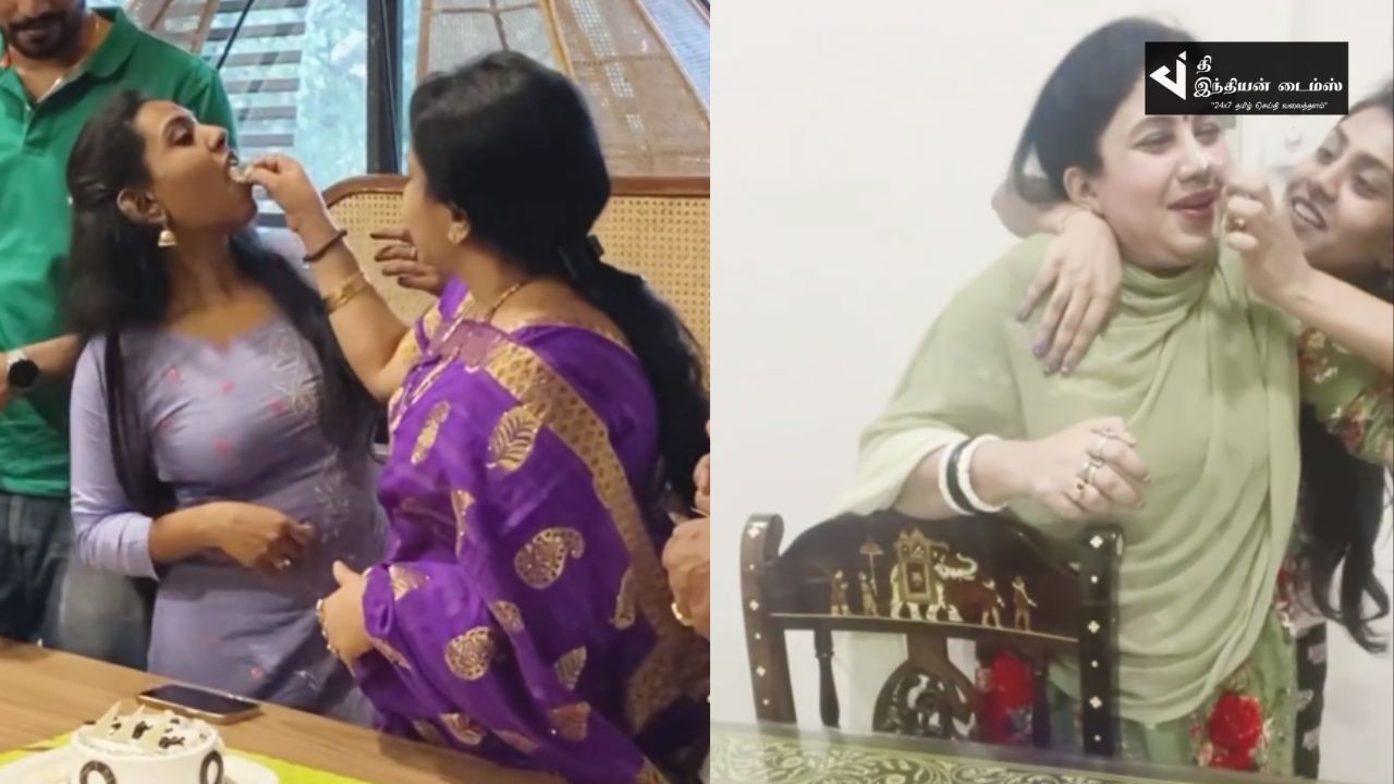 பிறந்தநாளை கொண்டாடிய பாடகி அனிதா குப்புசாமி