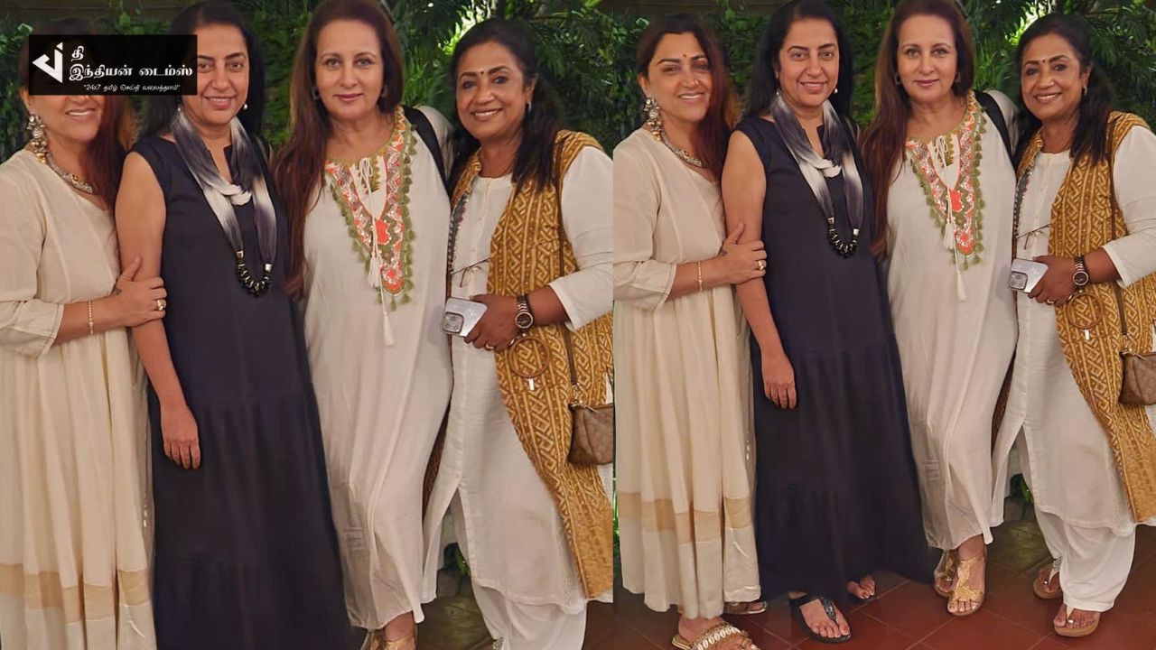 நடிகை குஷ்பு மற்றும் பூர்ணிமா உடன் சுற்றுலா சென்ற சுஹாசினி மணிரத்தினம்