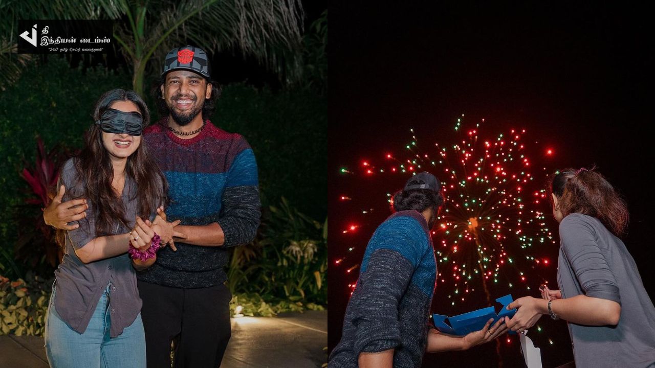 நடிகர் அர்ஜுன் மகளுக்கு வீட்டிலேயே PROPOSE செய்த காதலன்