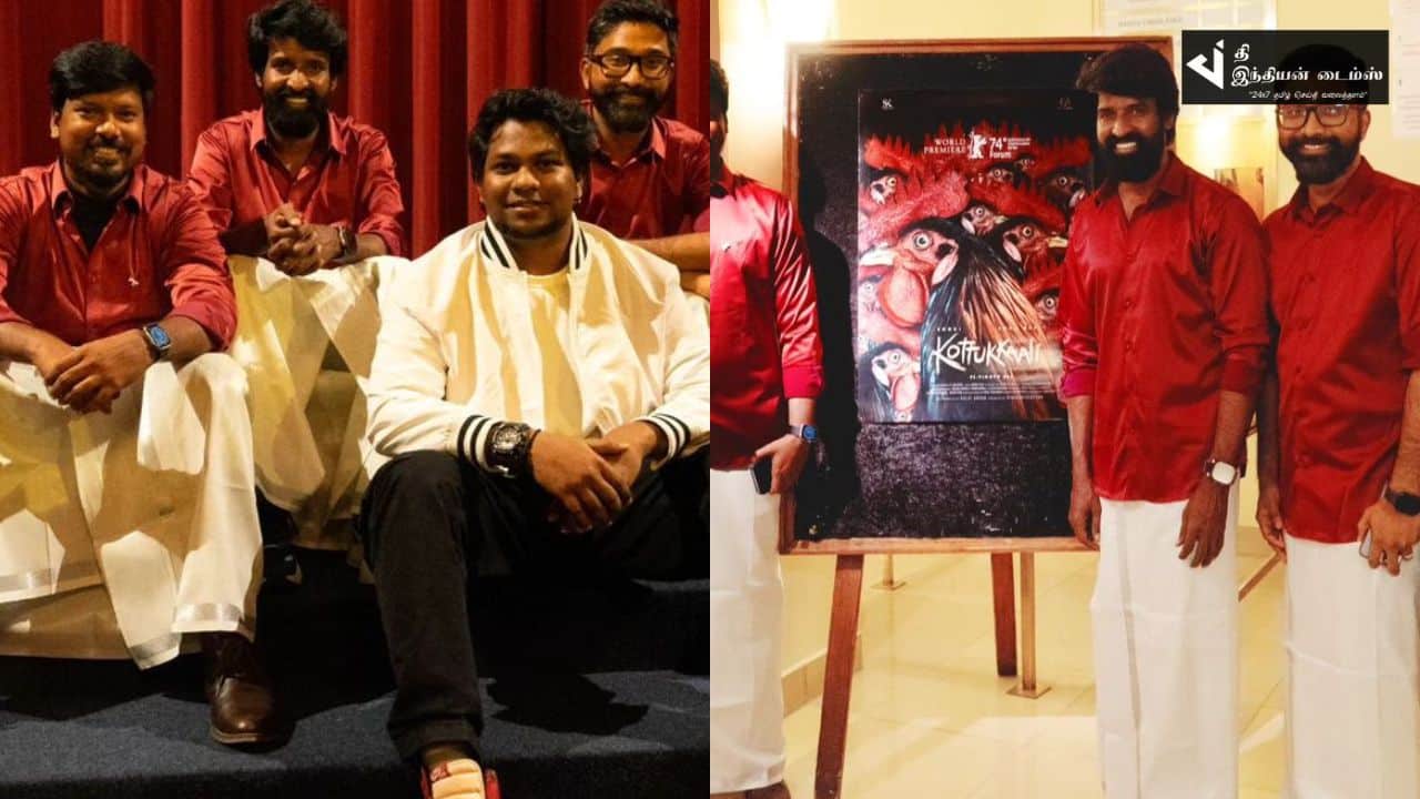 வெளிநாட்டு திரைப்பட விழாவில் வேஷ்டி சட்டையில் நடிகர் சூரி… கொட்டுக்காளி திரைப்படம் திரையிடல்