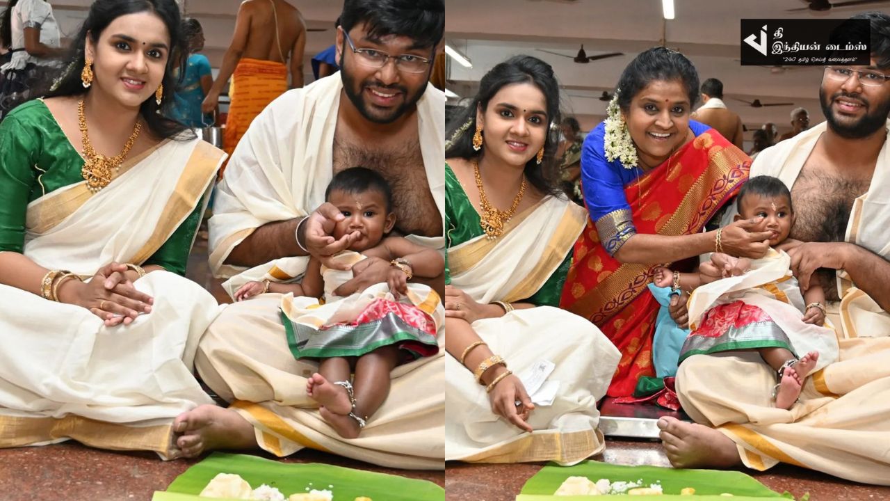 மகளுக்கு சோறு ஊட்டும் நிகழ்ச்சி நடத்திய சீரியல் நடிகை சஹானா