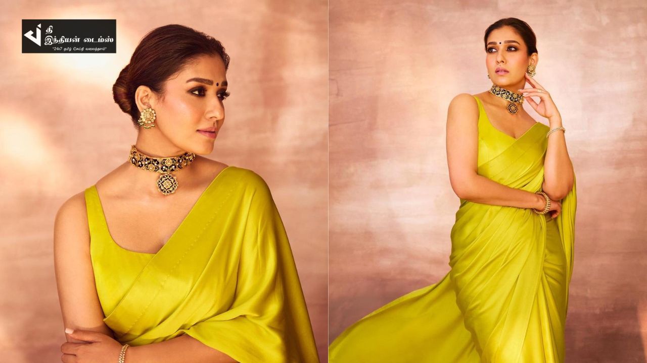 சேலையில் செம்ம கியூட் ஆக இருக்கும் Nayanthara அழகிய புகைப்படங்கள்