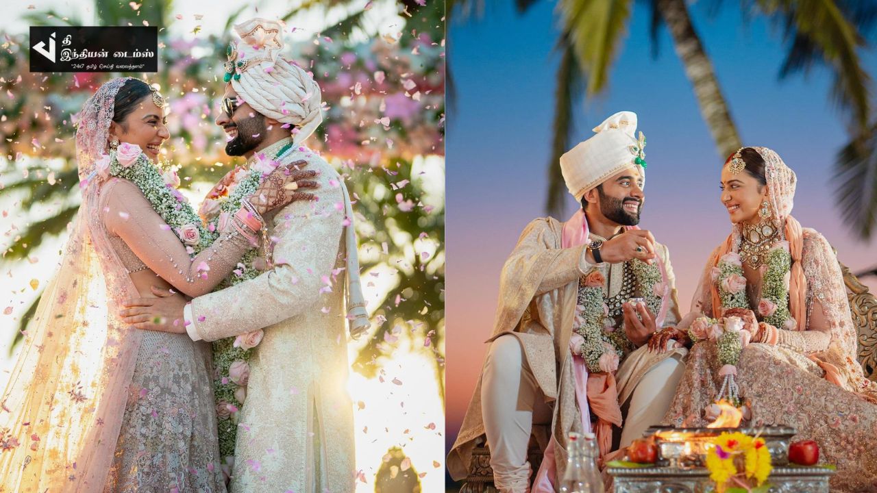 இன்று கோலாகலமாக நடைபெற்ற நடிகை ரகுல் ப்ரீத்தி சிங் திருமணம்