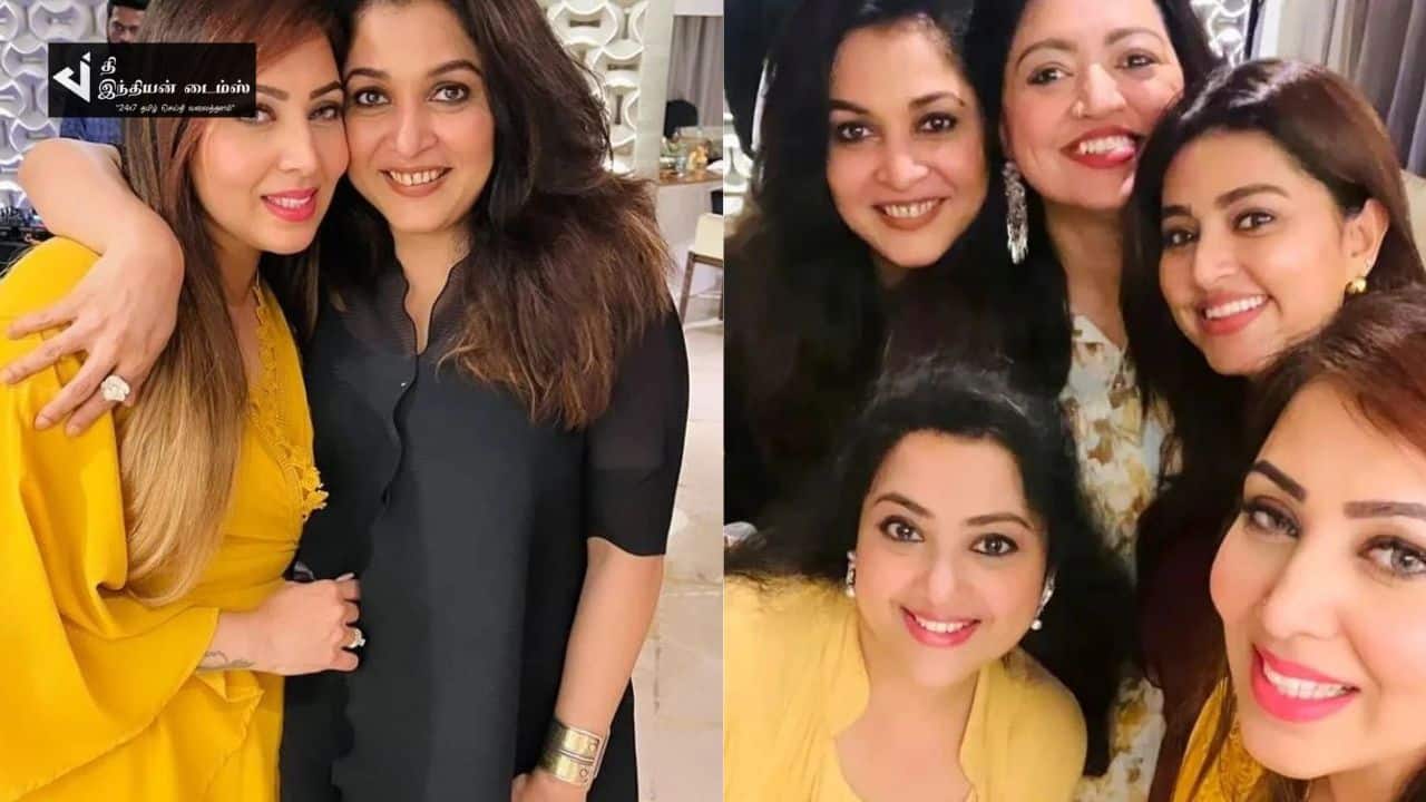 நண்பர்களுக்கு வீட்டில் விருந்து வைத்த நடிகை Ramyakrishnan