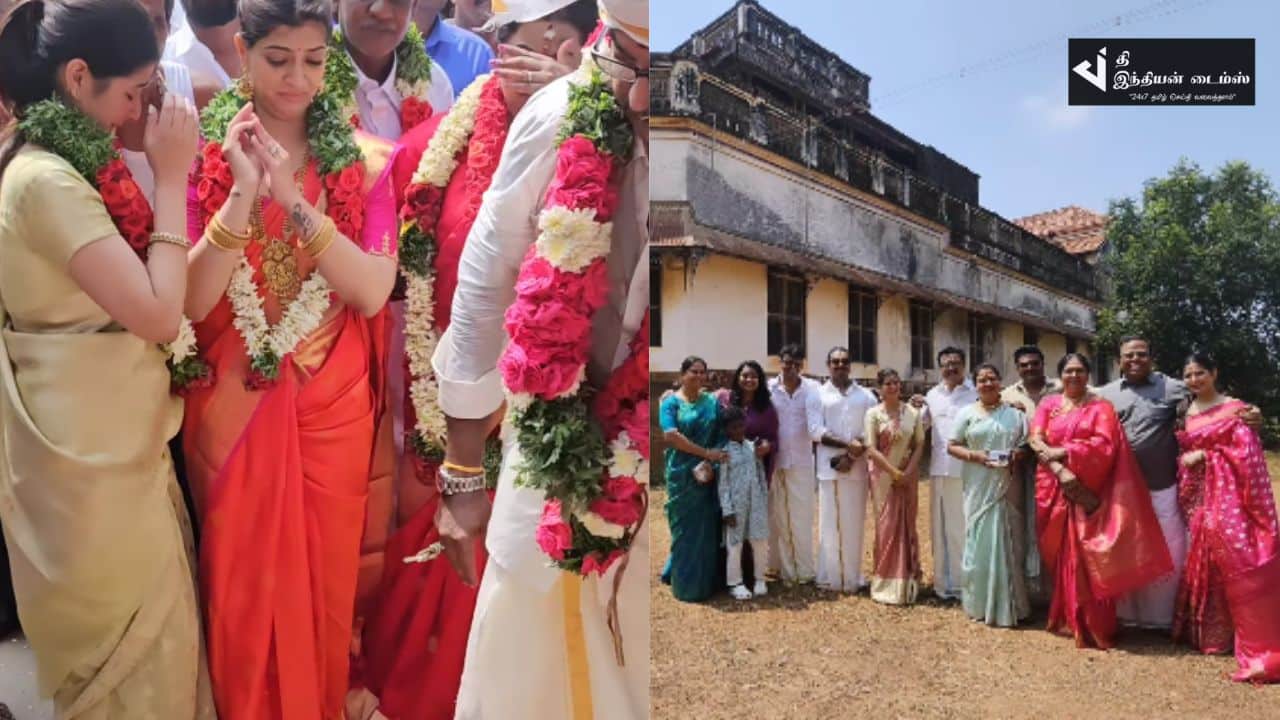 பூர்விக வீடு மற்றும் குடும்ப கோவிலில் சுவாமி தரிசனம் செய்த வரலட்சுமி சரத்குமார்