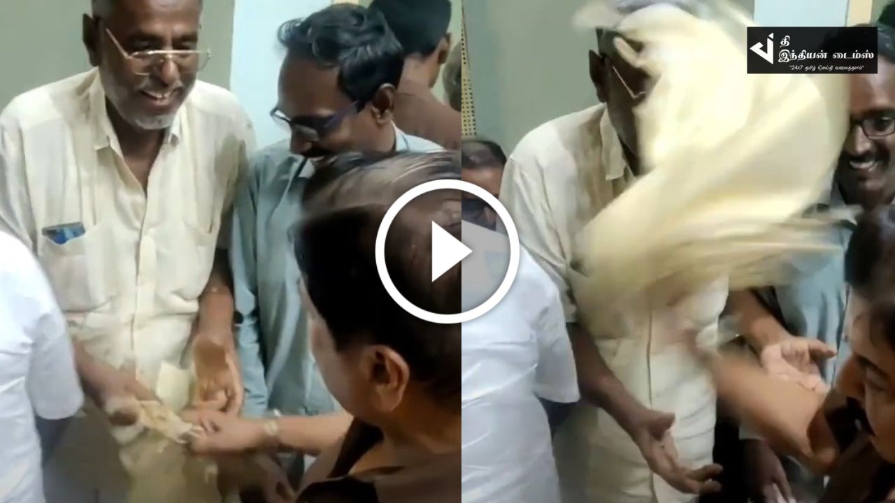 ரசிகர் போர்த்த வந்த சால்வயை தூக்கி எறிந்த நடிகர் சிவகுமார்