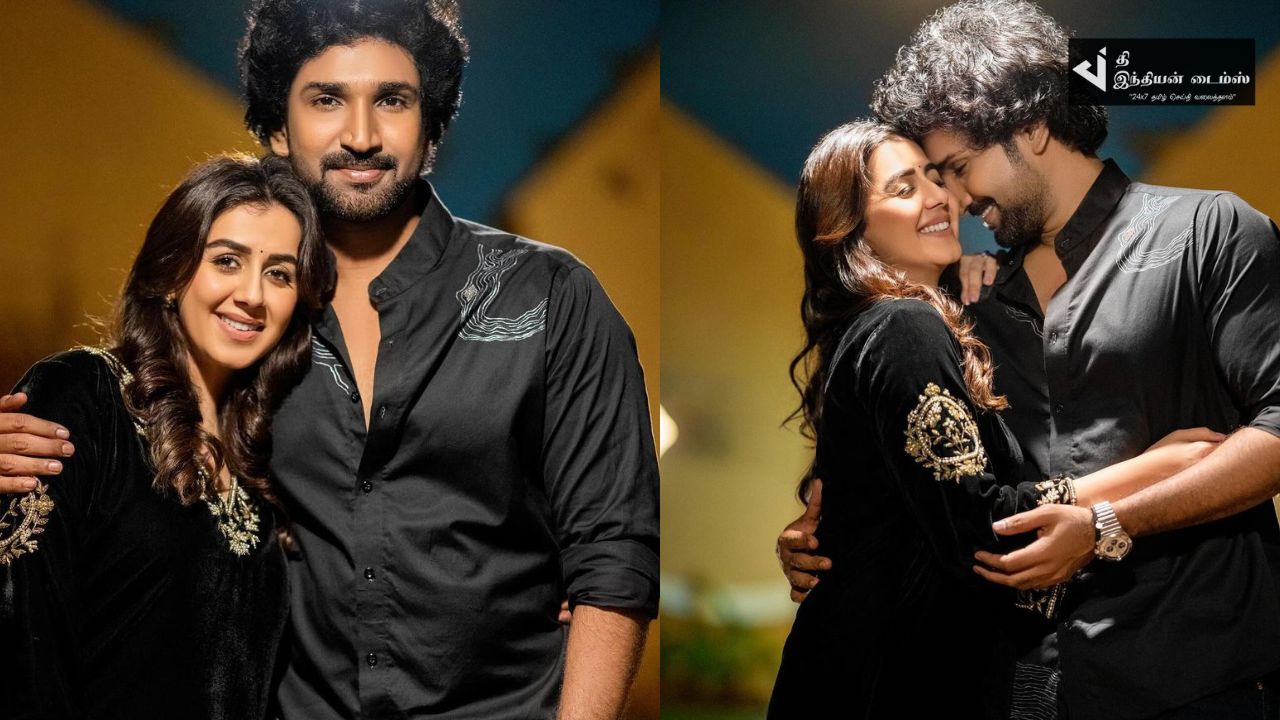 மனைவி நிக்கி உடன் ரொமான்டிக் ஆக புகைப்படம் எடுத்த ஆதி