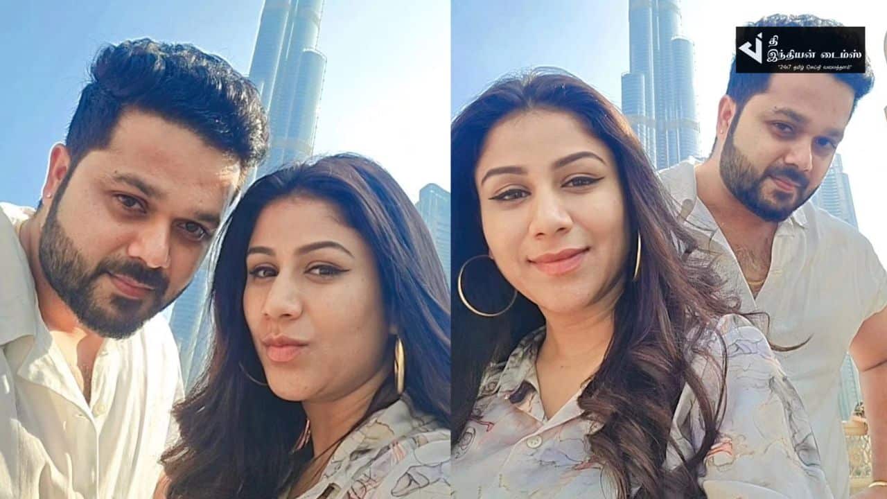 கணவருடன் துபாயில் விடுமுறையில் நடிகை ஆல்யா மானசா