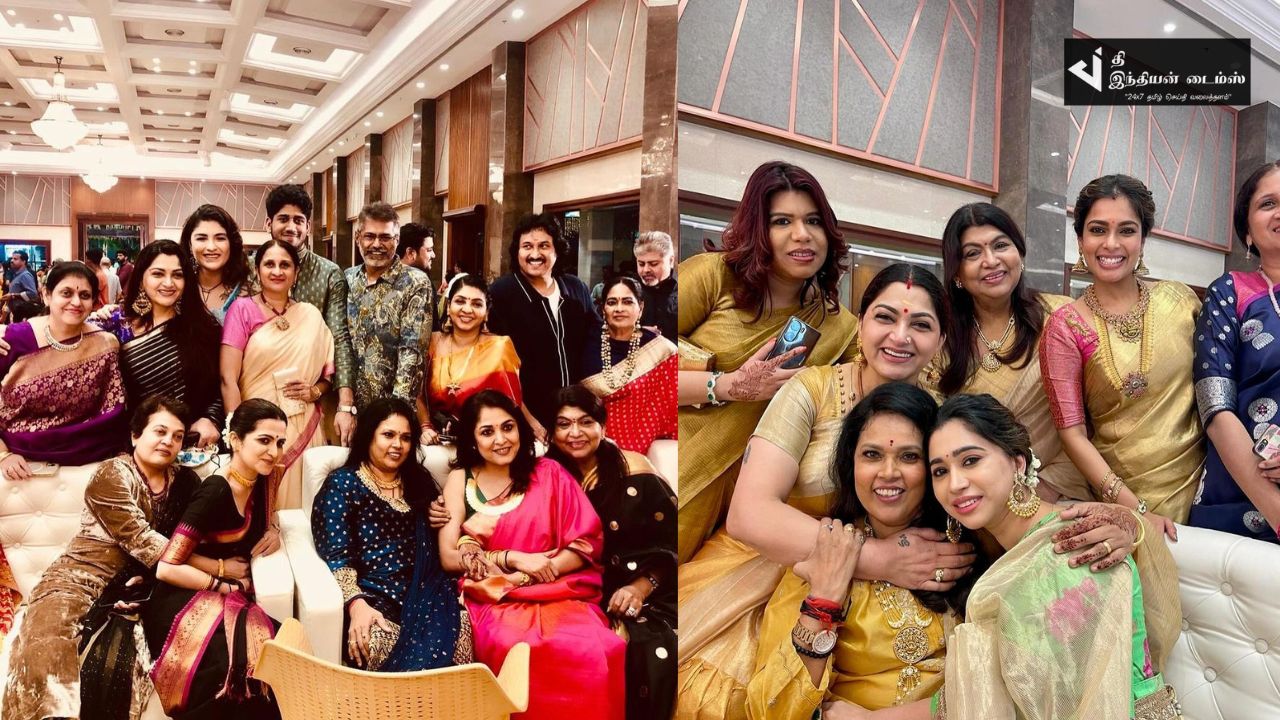 பிருந்தா மாஸ்டர் வீட்டு திருமணத்தில் கலந்துகொண்ட நடிகைகள்