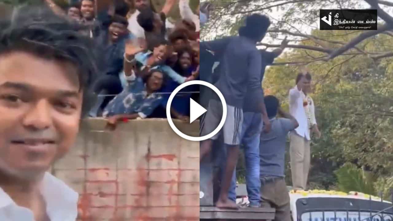 தனது ரசிகர் படையை சந்தித்து செல்பி எடுத்த தளபதி விஜய்