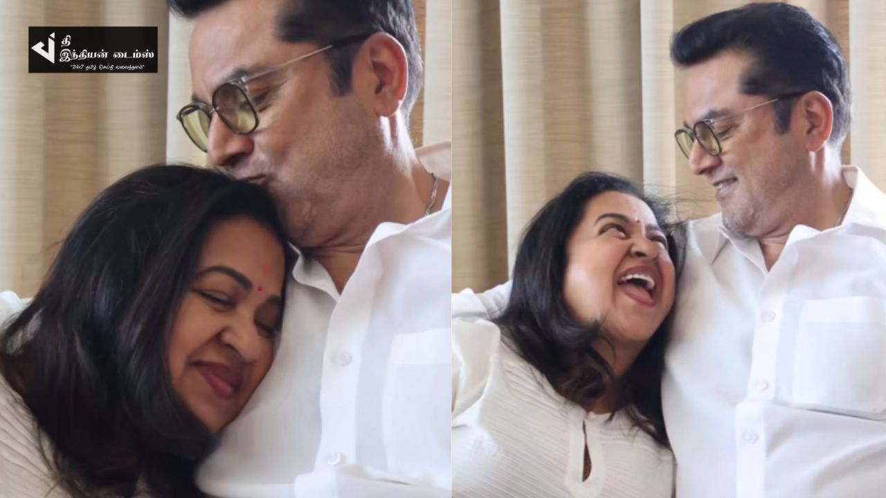 இன்று திருமண நாளை கொண்டாடிய நடிகர் சரத்குமார் ராதிகா தம்பதியினர்