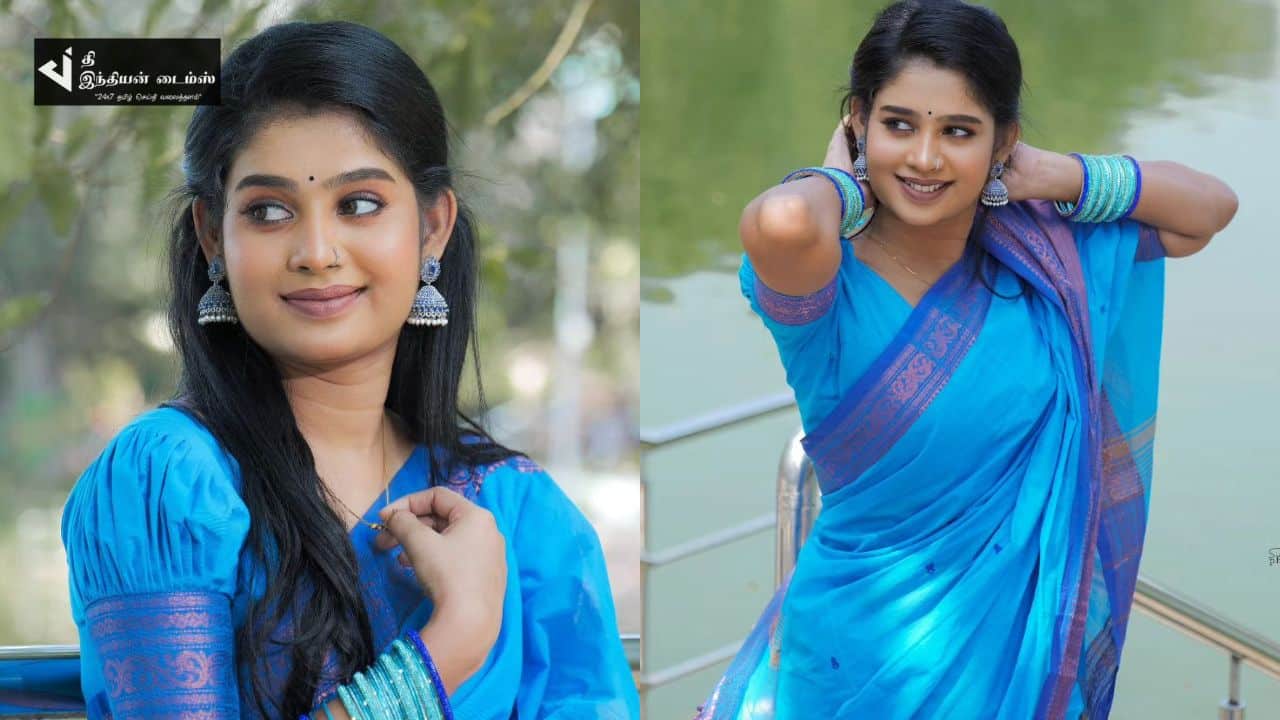 கில்லி த்ரிஷா போல சேலையில் POSE கொடுத்த BIGGBOSS ஜனனி