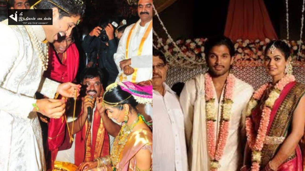 புஷ்பா பட நாயகன் அல்லு அர்ஜுனின் திருமண புகைப்படங்கள்