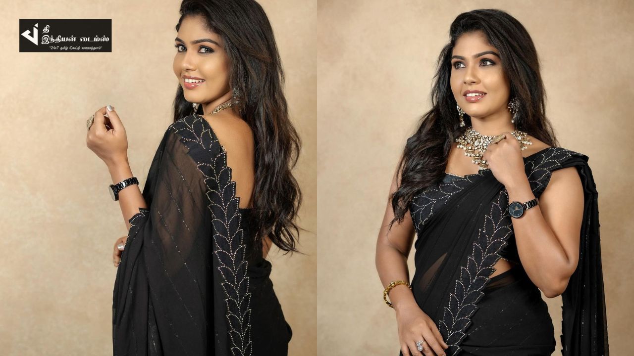 சேலையில் பாண்டியன் ஸ்டோர்ஸ் மீனாவின் செம்ம கியூட்டான புகைப்படங்கள்