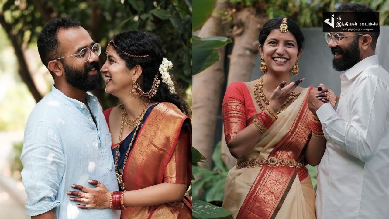 வருங்கால கணவருடன் GOODNIGHT பட நாயகி மீதா ரகுநாத்