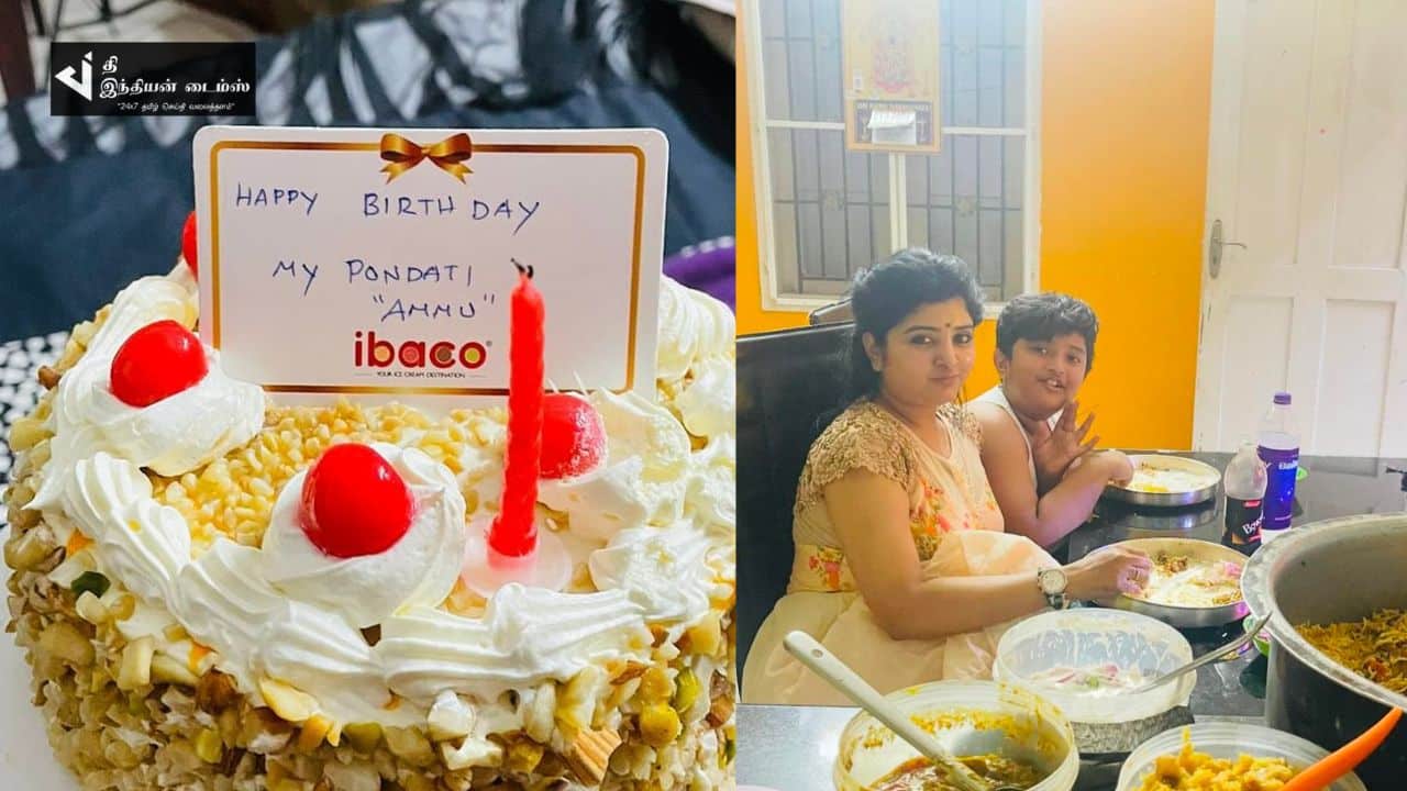 அம்மு கேக் சாப்பிடு.. மஹாலக்ஷ்மி பிறந்தநாளை கொண்டாடிய ரவீந்தர்..