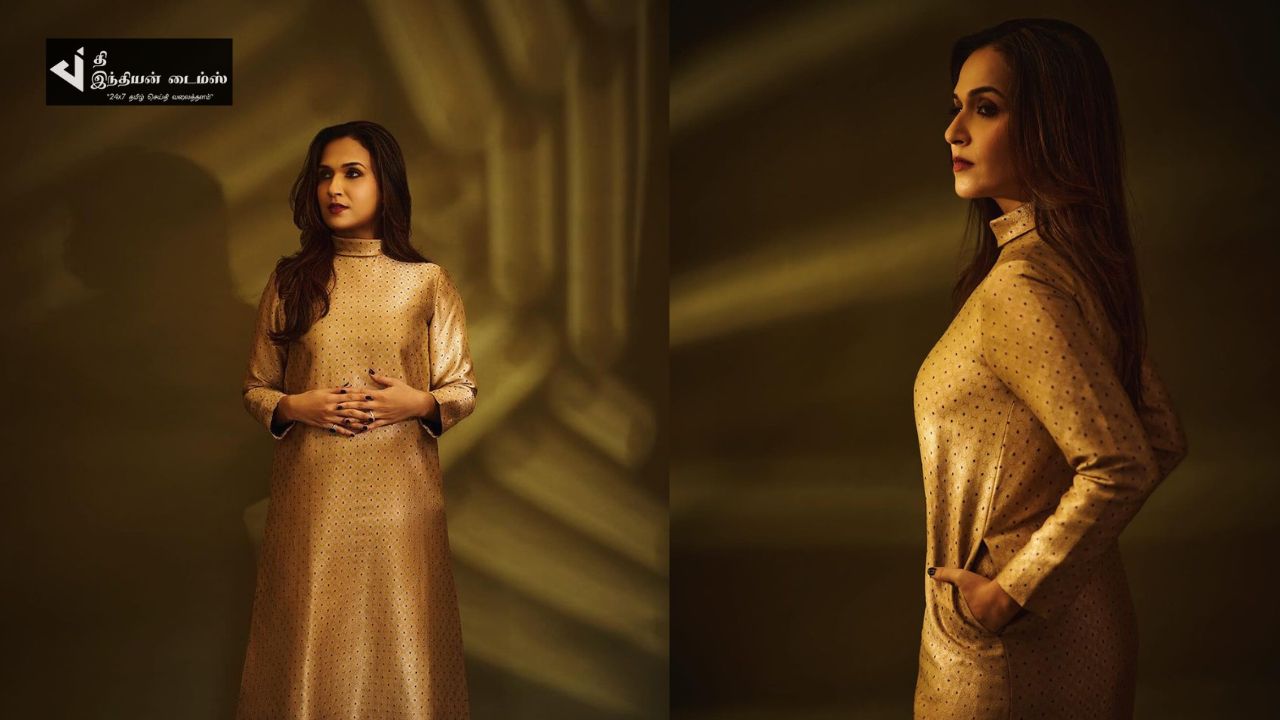 அப்பா சூப்பர் ஸ்டார் மாதிரியே மாஸா இருக்காங்களே சௌந்தர்யா ரஜினிகாந்த்