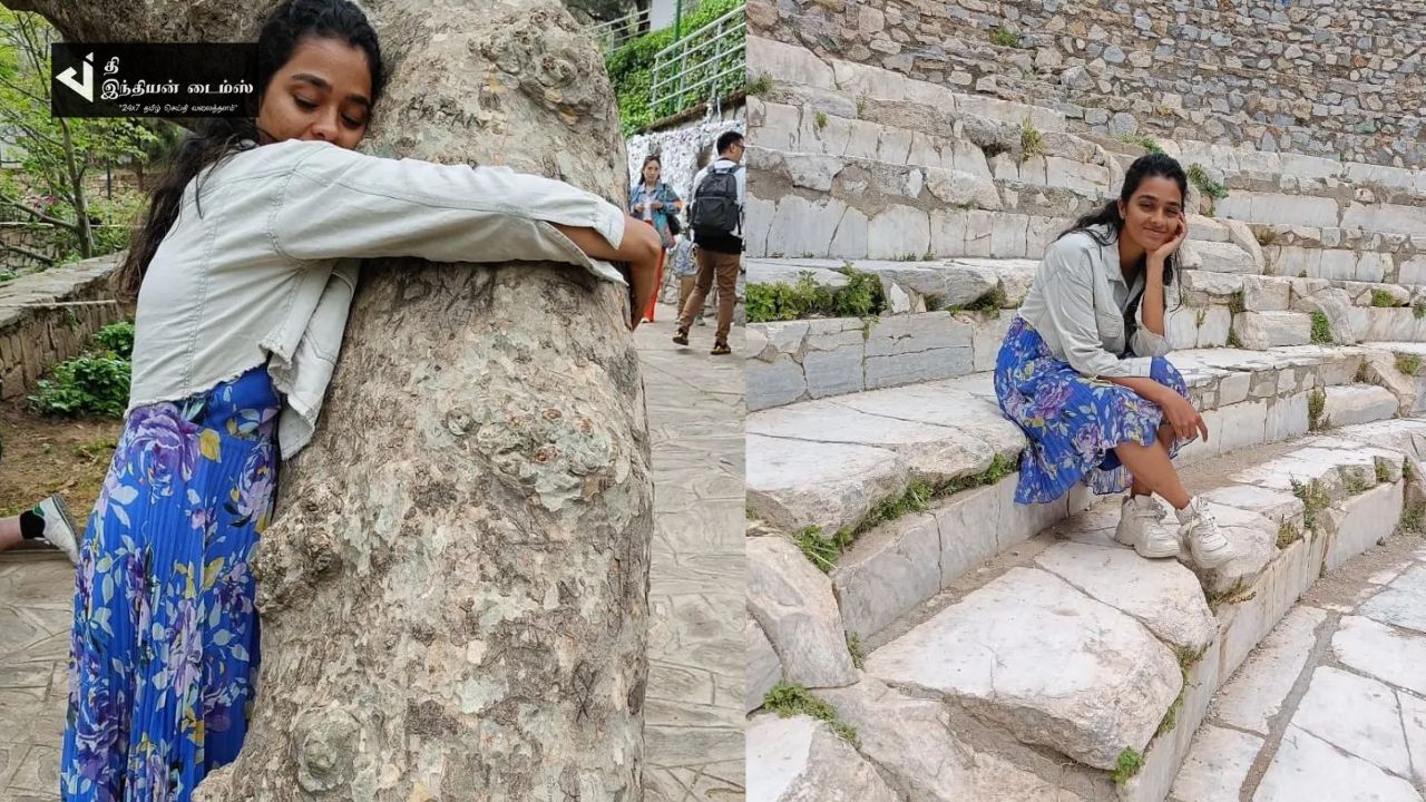 விக்ரம் பட நடிகை காயத்ரி சங்கர் விடுமுறை கொண்டாட்ட புகைப்படங்கள்