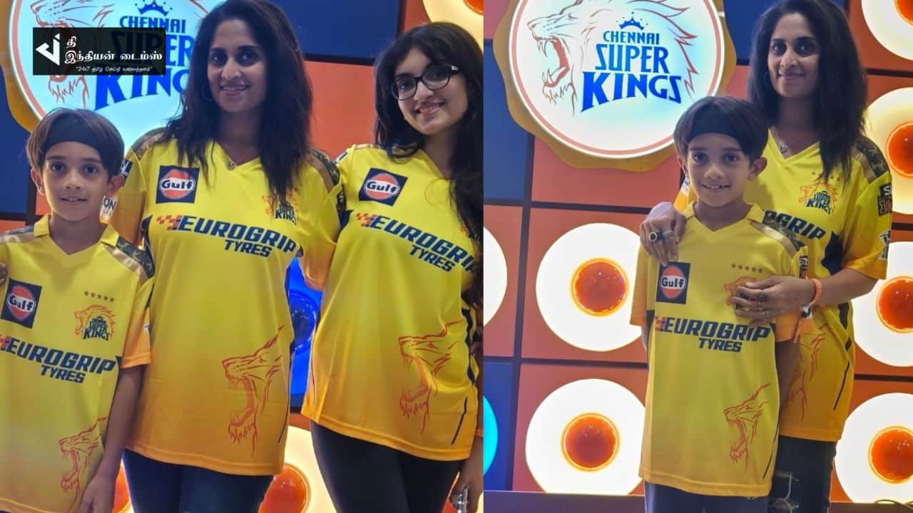 மகன் ஆத்விக் அஜித் உடன் IPL பார்க்க வந்த ஷாலினி அஜித்