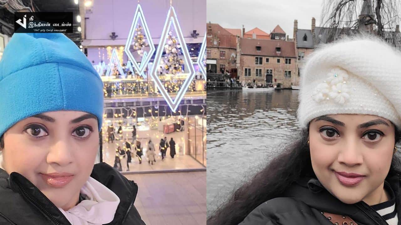 வெளிநாட்டில் விடுமுறையை கொண்டாடும் நடிகை மீனா