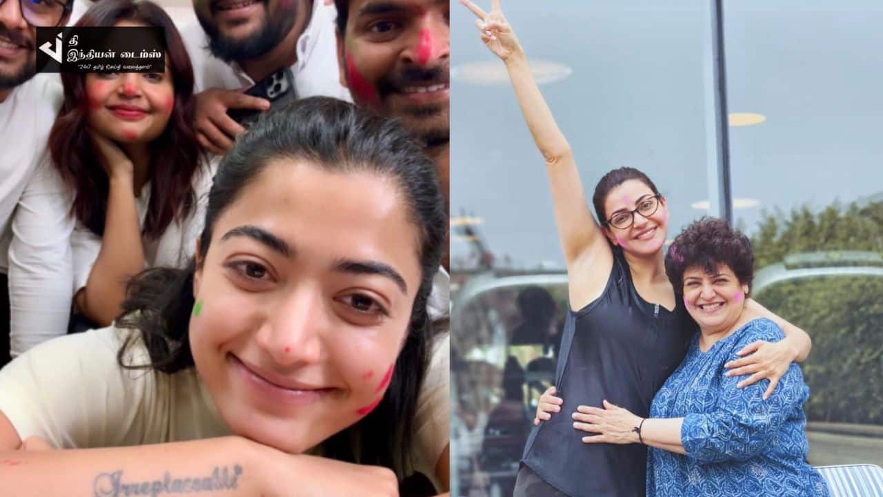 ஹோலி பண்டிகை கொண்டாடிய தமிழ்  நடிகைகள்