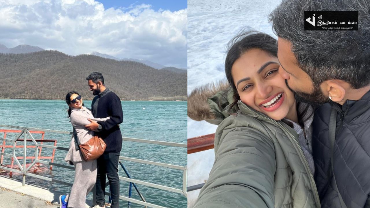 தமிழும் சரஸ்வதியும் சீரியல் நாயகி நக்ஷத்ரா கணவருடன் Romantic Honeymoon