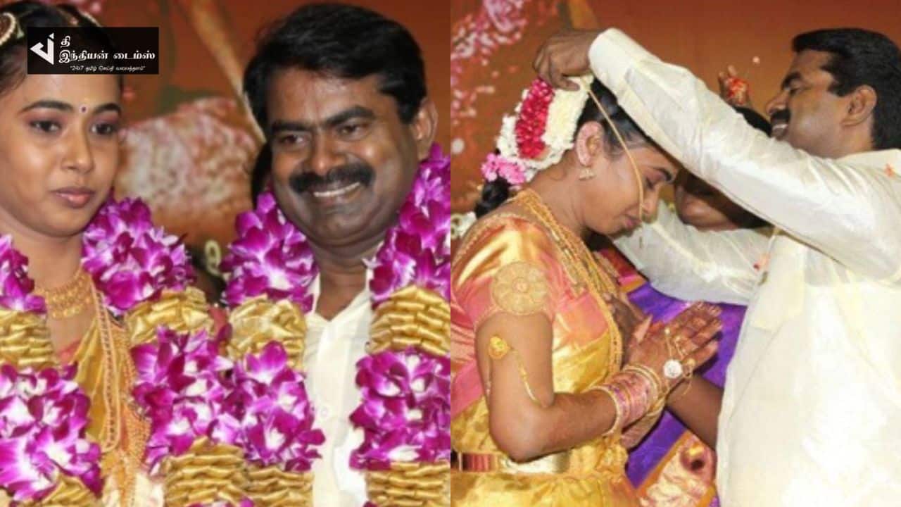 இயக்குனர் மற்றும் நாம் தமிழர் கட்சி தலைவர் சீமான் திருமண புகைப்படங்கள்